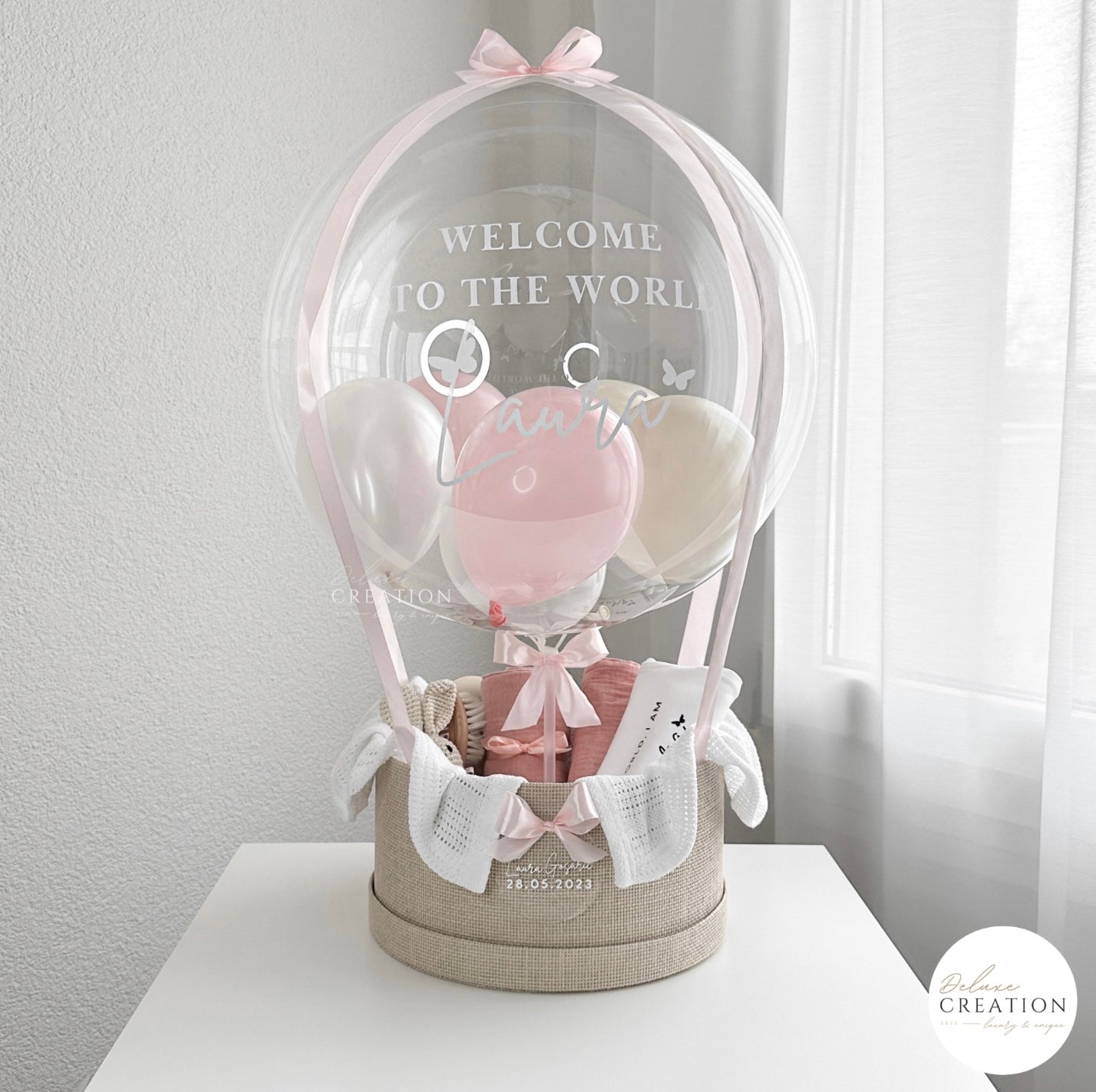 Welcome to the World - Balloongift with Set pink