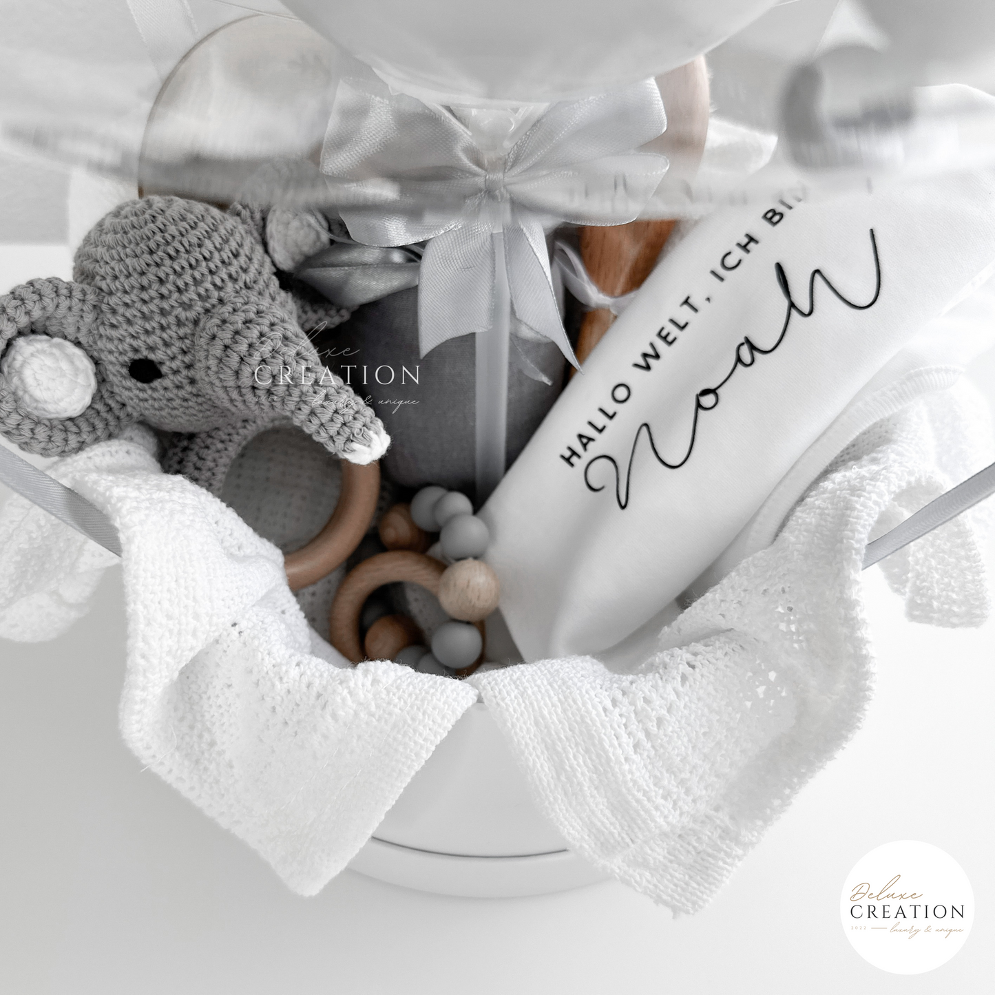 Welcome to the World - Balloongift gray with Set
