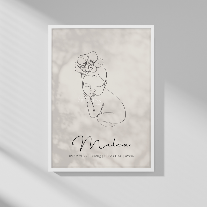 Babygirl Flowerline - Self Print Poster