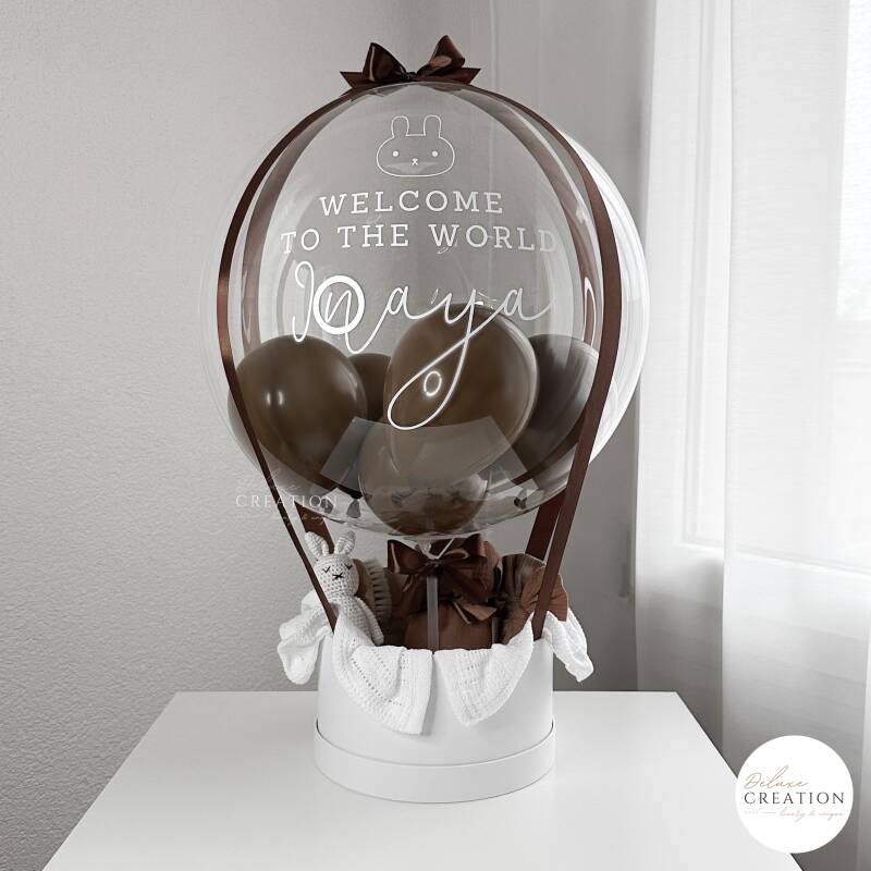 Bunny - Balloongift with Set in brown