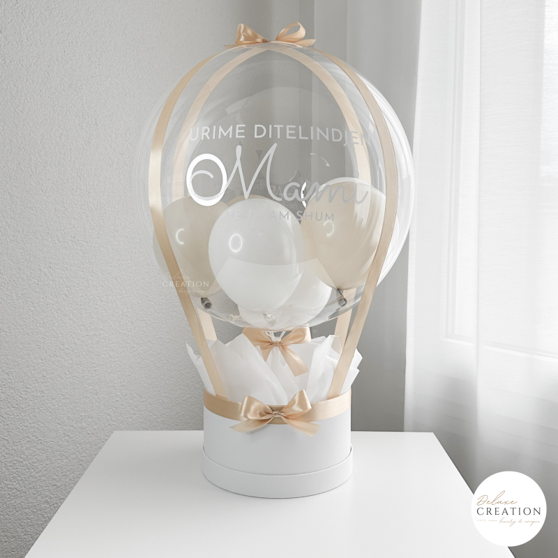Birthday beige & white - Balloongift