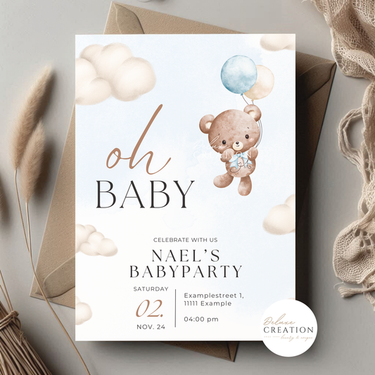 Oh Baby - Babyshower Invitationscard