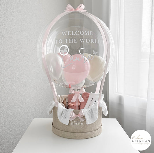 Welcome to the World  - Balloongift with Set rosa