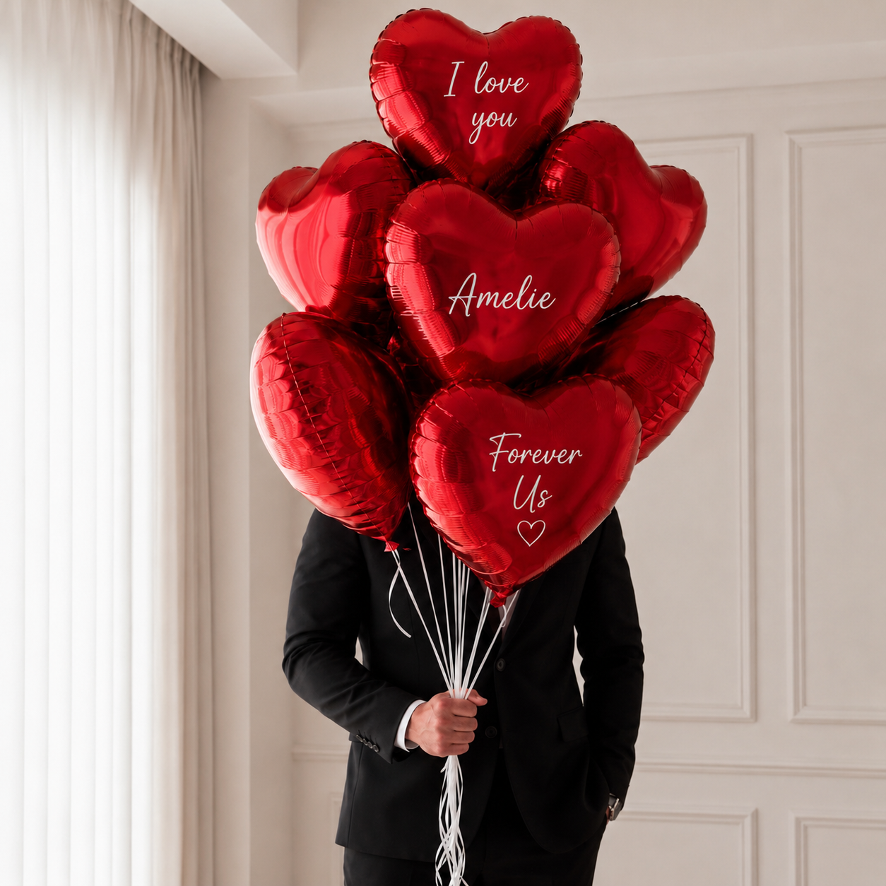 Deluxe Love Moment | Personalisierte Herzballon Überraschung