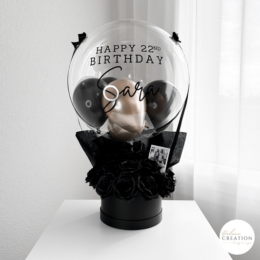 Blacky Rosebox  - Balloongift