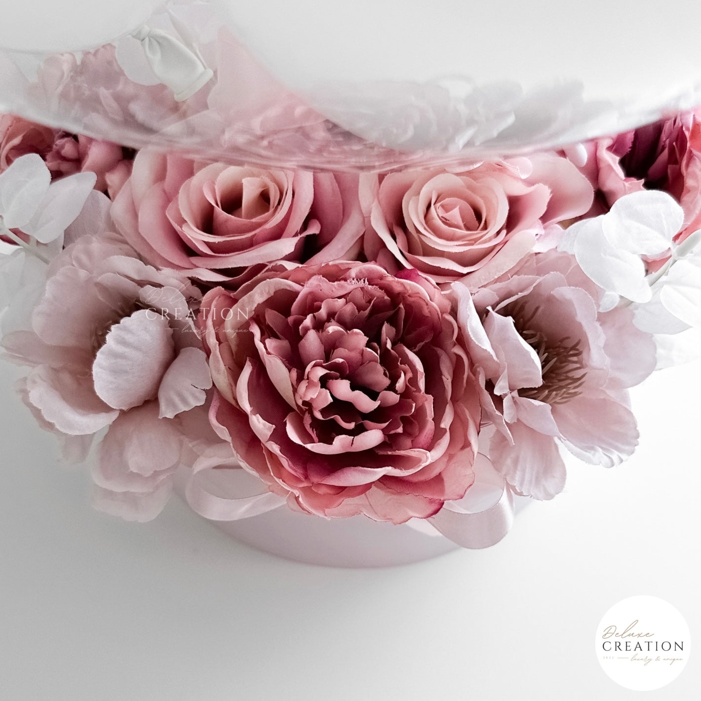 Luxury Flowerbox rosa  - Balloongift