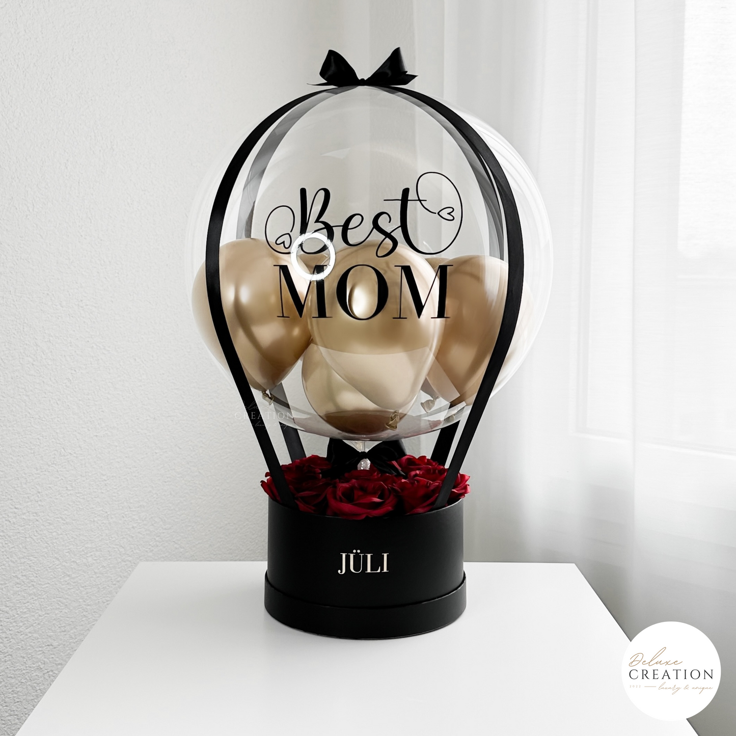 Elegance  - Balloongift with Rosebox