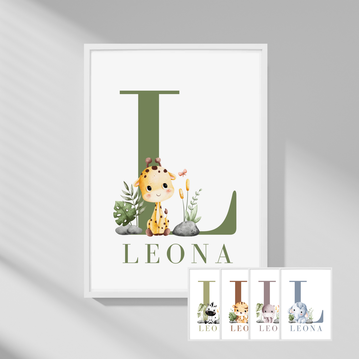 Animal Letters - Self Print Poster