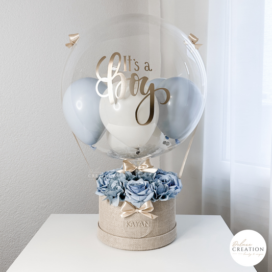 Flowerbox dusky blue - Balloongift