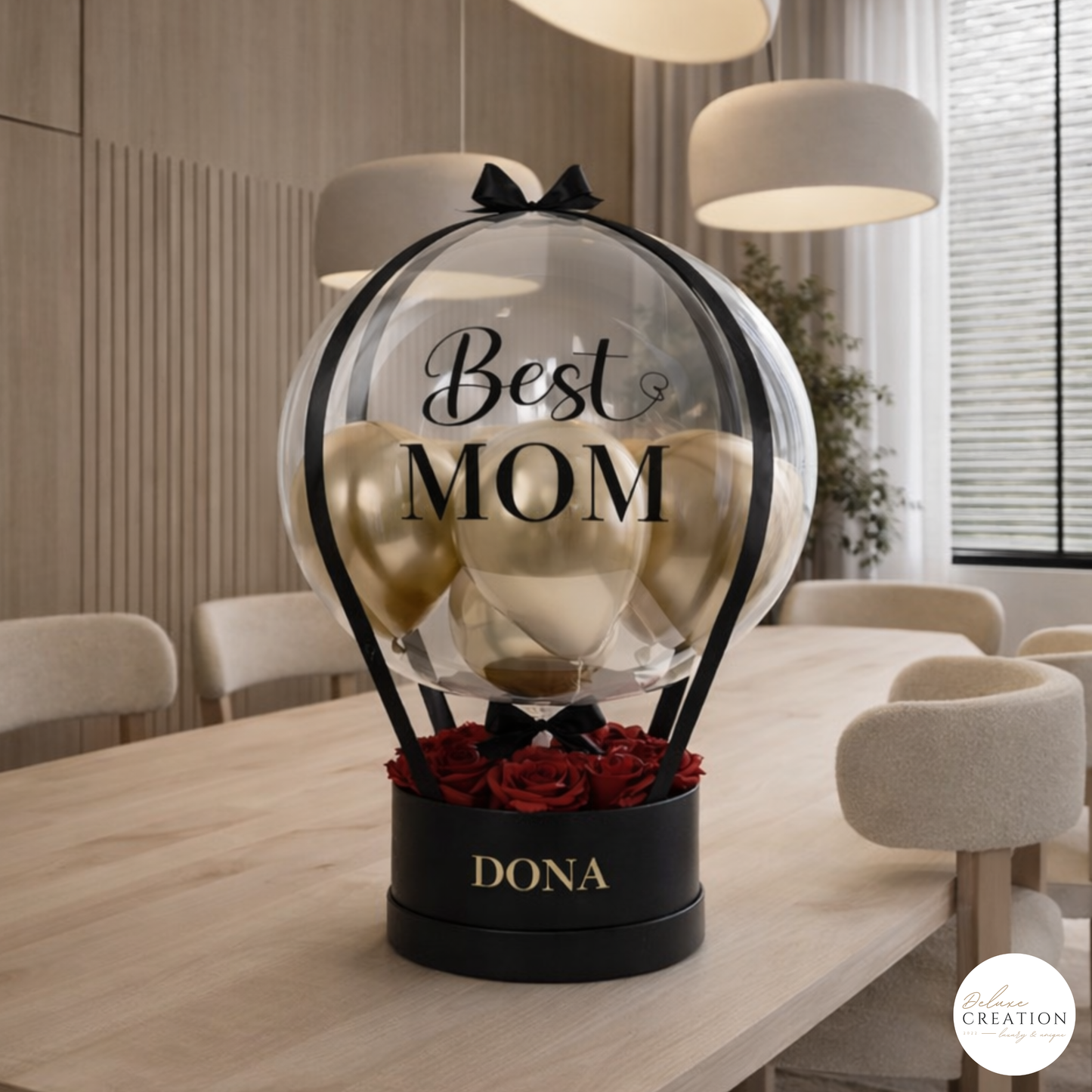 Elegance  - Balloongift with Rosebox