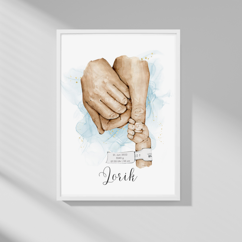 New Born blue / rosa - Self Print Poster