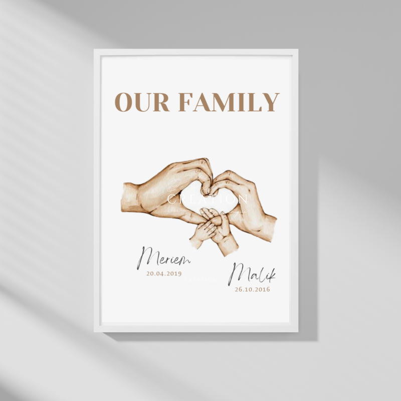 4 Heart Family - Self Print Poster