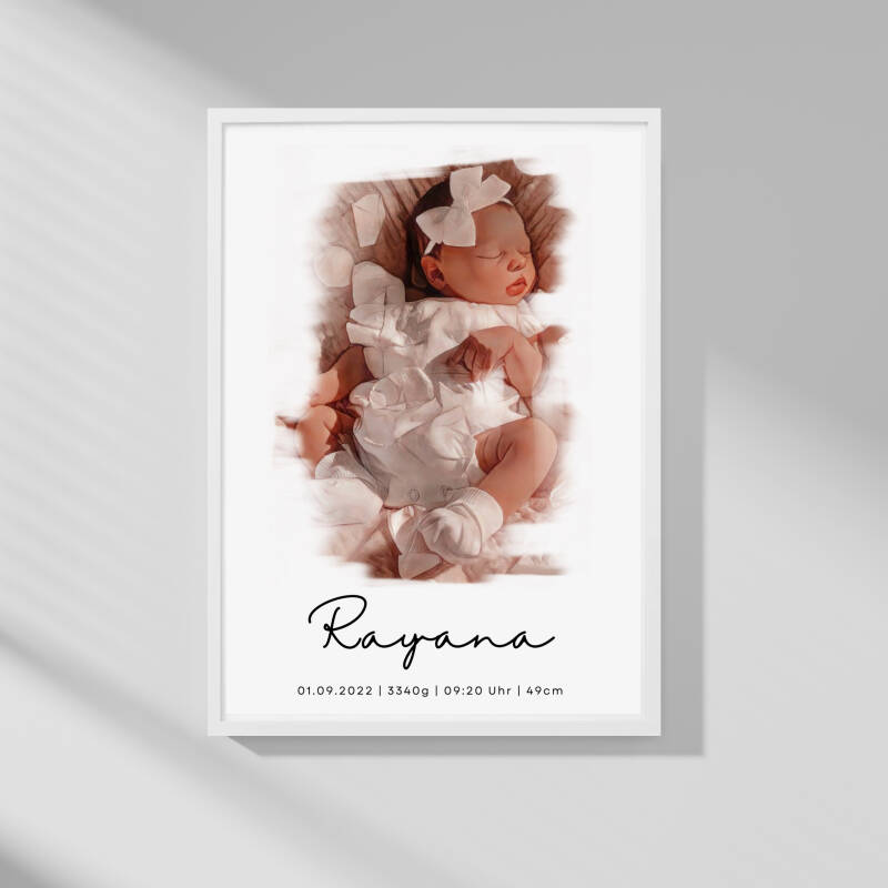 Watercolor Baby  - Self Print Poster